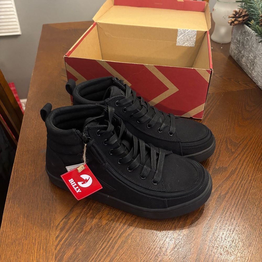 Billy Black Canvas High-Top Sneakers